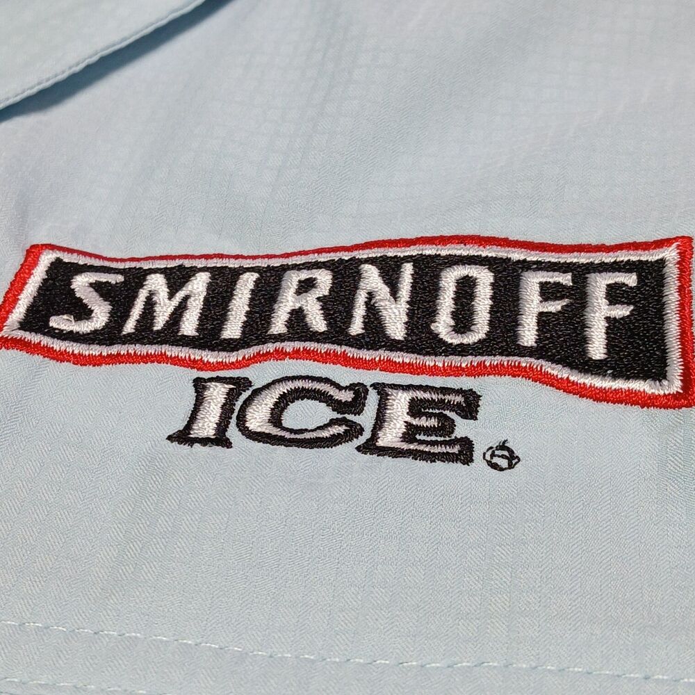BAW Smirnoff Ice Shirt Mens 2XL Blue Promo Vented Fishing Short Sleeve Festival